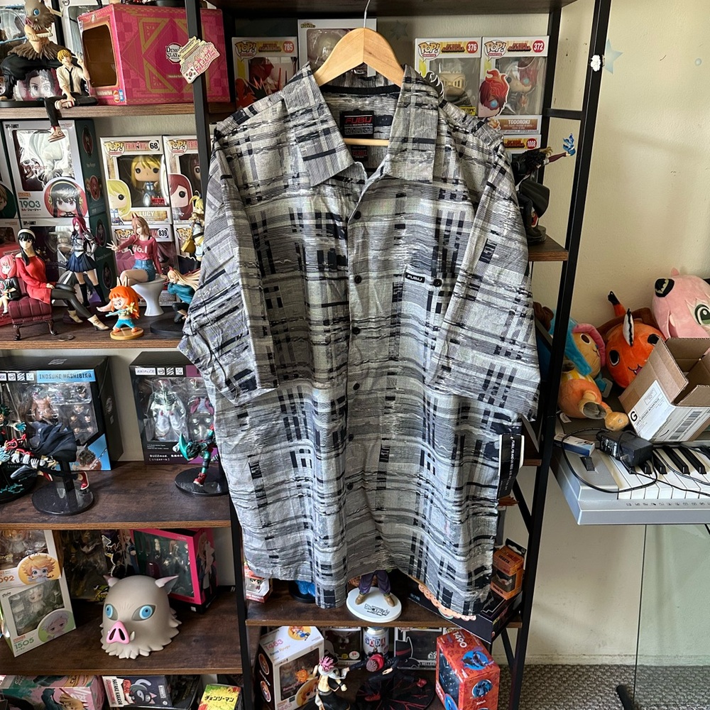 Y2K FUBU Plaid Shirt Button Up Short Sleeve Men’s 3XL NWT